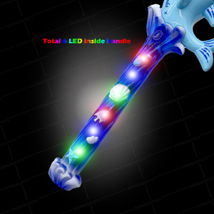 Nhiều Màu <span class=keywords><strong>LED</strong></span> Quay Cá Mập Ánh Sáng Đũa Phép 36Cm Nhựa Glow Đồ Chơi Động Vật Biển Ánh Sáng Lên Quay Cây Đũa Phép - Product Image 3