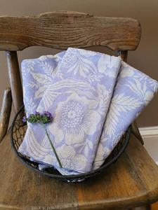 Servilletas de Lino Blancas y Moradas, Creativas, Elegantes, Más Vendidas, Adecuadas para Restaurantes y Bodas, Alta Calidad - Product Image 1