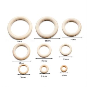 Anneaux en bois de Schima personnalisés en usine pour ornements DIY, décoration intérieure, boucles de sacs à main, rideaux, attrape-rêves - Product Image 4