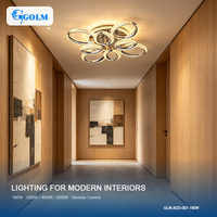 Plafonnier LED rond contemporain 180W SMD2835 en fer PS avec télécommande 3 CCT pour magasins
