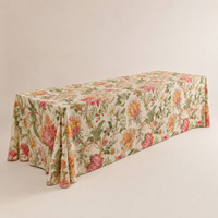 Nappe de table ronde en polyester à motif floral personnalisé pour événements extérieurs et location de fêtes – Vente en gros