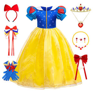 Nieuw Ontwerp Kerstfeest Cosplay Outfits Halloween Cosplay Verkleed Meisjes 3-10y Prinses Sneeuwwitte Jurk Kostuum - Product Image 1