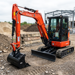 Mini-excavatrice sur chenilles Kubota U36-4 d'occasion, excavatrice compacte hydraulique pour travaux agricoles et de construction - Product Image 4