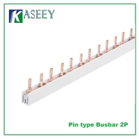 Barra Colectora de Cobre 32A 415V con Carcasa de PVC para Caja de Distribución, Interruptor de Circuito Tipo Pin 1P 2P 3P
