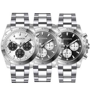 Reloj de Hombre de Alta Gama con Movimiento Cronógrafo Japonés, Correa Clásica de Acero Inoxidable, Relojes de Lujo para Hombre - Product Image 1