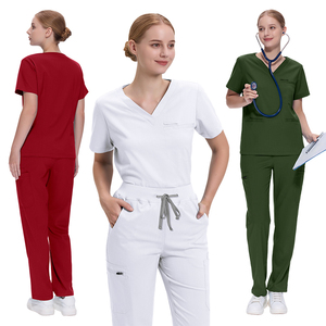 2025 nuevo conjunto de uniforme médico superior para mujer, uniformes cómodos de salón de belleza para Hospital, venta al por mayor, personalización de marca - Product Image 1