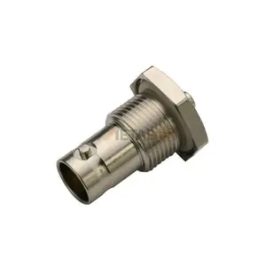 Conector RF tipo soldadura de mamparo de tuerca hembra BNC