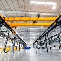 Grue à double poutre 15T à faible hauteur de plafond, modulaire VFD, déplacement fluide pour entrepôt de produits finis et de quincaillerie