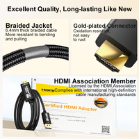 Câble ULT-unite Uni-Directionnel DP vers HDMI pour Moniteur 4K 120Hz 1m/2m/3m HDTV avec Gaine PVC, Mode Extension/Écran Miroir