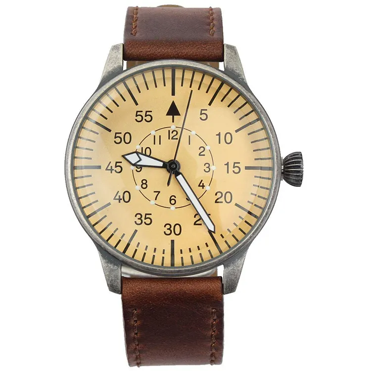 WYGICOO Sapphire Crystal German Men OEM Steel Vintage Pilot Watch