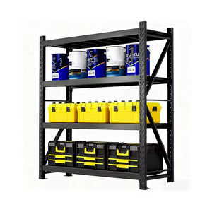 מותאם אישית מדף אחסון תעשייתי מתכת מדפים מחסנית מתלה בינונית החובה מדפים מתלה מחסן מירוצים - Product Image 2