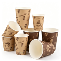Manchons en papier ondulé kraft personnalisés avec logo imprimé pour gobelets à café et bubble tea, pour boissons chaudes