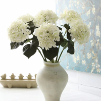 JIN PENG 62cm Real Touch Latex Hortensia Bruine Kunstbloem voor Bruiloft Tafel Huis Vaas Centerpiece Decoratie