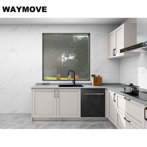 Gabinetes de Cocina Modernos Modulares Blancos WAYMOVE, Solución de Almacenamiento Elegante, Puerta de Acrílico Lacado, Grifo, Fregadero, Bisagra, Cajón - Product Image 4