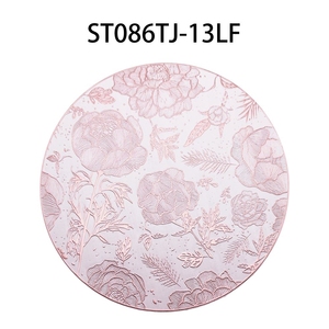 Tapis de repas occidental de luxe moderne conception de fleurs en PVC cadre décoratif pour la maison sous-verre de cuisine écologique hôtel - Product Image 2