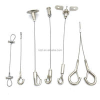 Kit de suspension de lumière de rail de pince de câble réglable d'acier inoxydable