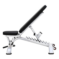 Banc de musculation commercial multi-positions en acier inoxydable, pliable et portable, inclinable, plat et déclinable, pour haltères