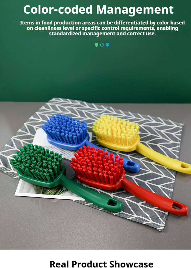 Food Grade Color Coded Short Handle Food Industry Hand Cleaning Brush ...