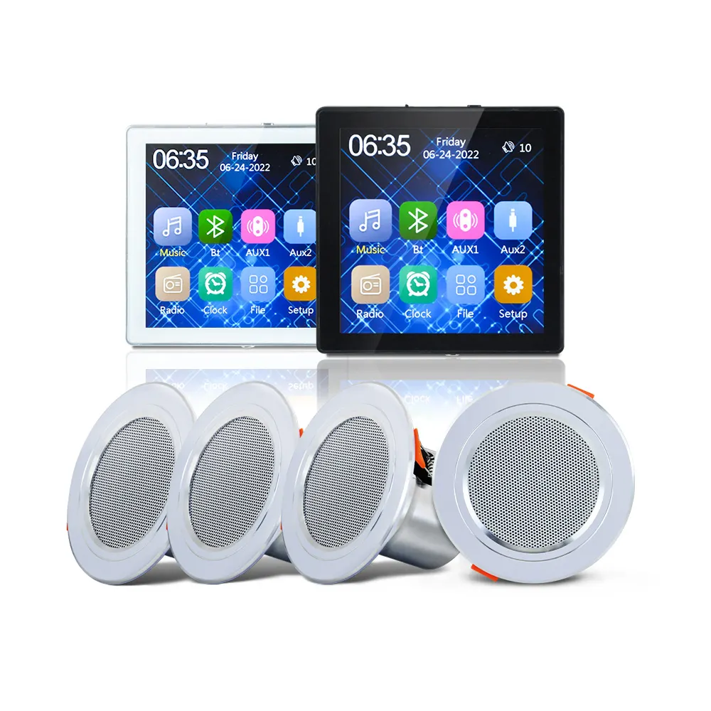 Surpass Multi Room Audio System Touchscreen Bluetooth-Wand verstärker mit 3-Zoll-Deckenlautsprecher für Surround-Soundsystem