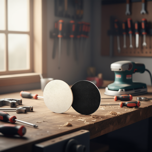 Disques abrasifs en feutre Velcro Fervi, 150 mm, pour le polissage du bois et du métal - Product Image 3