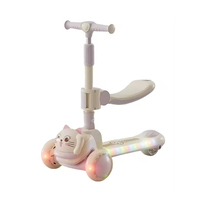 Vente d'usine - Trottinette 3 en 1 pour enfants/trottinette pour bébé avec musique et lumière - Trottinette poussette pour enfants de 1 à 10 ans