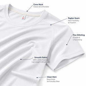 Custom Logo 180G <b>Cloud</b> Feel Raglan T-Shirt 100% Polyester Quick Dry Breathable Team Uniform Wholesale Plus Size S-7XL Navy - Product Image 4