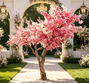 Arbre de cerisier artificiel de haute qualité en PE pour l'aménagement paysager extérieur, hauteur personnalisée, vente directe d'usine, promotion spéciale depuis la Chine - Product Image 1
