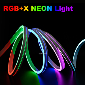 1018 1020 1220 Ruban <span class=keywords><strong>LED</strong></span> Néon RGB RGBW RGBCCT <span class=keywords><strong>12</strong></span> <span class=keywords><strong>Volts</strong></span> 24 <span class=keywords><strong>Volts</strong></span> Flexible Facile à Installer et à Couper pour Éclairage d'Accent Décoratif - Product Image 1