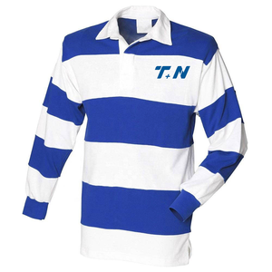Polo Rugby Vintage Personnalisé à Rayures Cousues pour Homme Maillot Rugby à Manches Longues Brodé en Tissu Teinture Sèche Fraîche pour Homme - Product Image 3