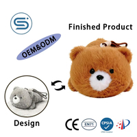Porte-clés en peluche Ours brun Kelian, en fibre de polyester, texture douce et câline, design ours, pour jouets