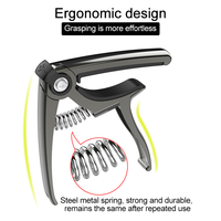 Capo Gitar 4 in 1 Dengan Pemotong Senar Bridge Pin untuk Gitar Akustik dan Elektrik 6 Senar Aksesoris Capo Gitar Logam