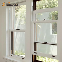 Nueva construcción, ventanas dobles de aluminio con doble acristalamiento negro