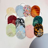 Peigne Miroir Imprimé Léopard Anti-Statique Multifonctionnel Fait Main Forme Géométrique Export