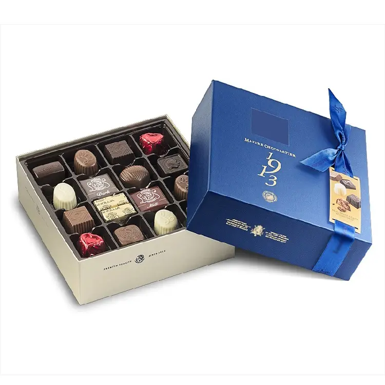 Clase alta pequeña laminación mate cumpleaños simpatía empleado apreciación hombres/mujeres caja de regalo de embalaje de Chocolate con P