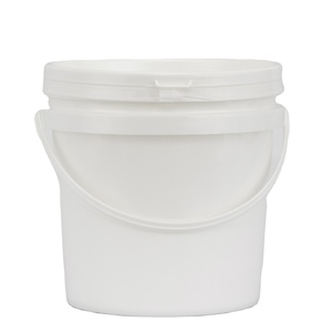 <span class=keywords><strong>Seau</strong></span> en plastique PP de qualité alimentaire de 2 L avec couvercle, <span class=keywords><strong>seau</strong></span> d'emballage rond avec poignée pour le stockage de la peinture et des liquides - Product Image 1