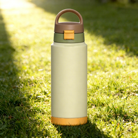 Gobelet isotherme en acier inoxydable de 32 oz avec compartiment et bouteille d'eau, logo personnalisé Hong Ling