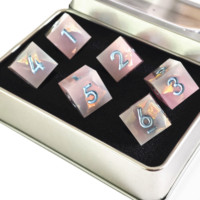 MINI PLANET Résine 16mm 6 pièces Jeu de dés polyédriques D6 faits à la main DND RPG Jeu de société Personnalisé Vente en gros 92g Chine