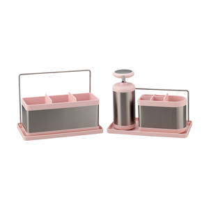 ที่วางอุปกรณ์ครัวสแตนเลสในอ่างล้างจาน พร้อมถาดรองน้ำและราวแขวนผ้าเช็ดจาน - Product Image 6