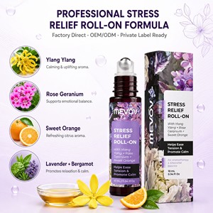 Roll-on d'aromathérapie OEM pour le soulagement du stress avec <span class=keywords><strong>Ylang</strong></span> <span class=keywords><strong>Ylang</strong></span>, Lavande, Bergamote, pré-dilué, non gras, apaisant, soin corporel - Product Image 2