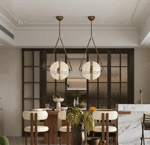 Stile francese sfera di vetro in ottone lampada nordica decorazione per la casa fantasia Bar cucina pranzo luce pendente lampadari luci a sospensione per la casa - Product Image 6