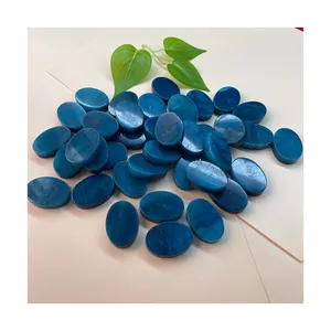 Pierre précieuse d'aventurine bleue coupe ovale pierre précieuse saphir non chauffée non traitée pierre précieuse à vendre
