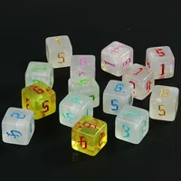Ensemble de dés en acrylique personnalisés avec logo, polyédriques, en plastique, pour jeux de rôle Dungeons and Dragons, bicolores