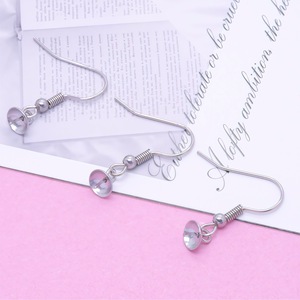 Stainless Steel Ear Hooks With Bead Spring Bowl Pins Pearl <b>Holder</b> Pendant <b>Holder</b> Diy Jewelry Findings - Product Image 4