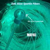 Éclairage d'arbre de jardin en fibre optique d'extérieur, éclairage paysager d'extérieur, fibres à émission latérale, lumière LED à fibre optique changeante de couleur