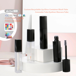 Tubes personnalisés en PETG transparent recyclable pour gloss/rouge à lèvres/correcteur/eye-liner/mascara avec bouchon à vis, couleur personnalisée, capacité 1,5-20 ml - Product Image 1