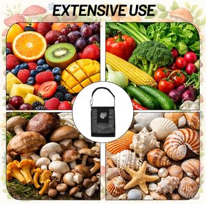 Bolsa de malla para recolección de frutas y hongos, bolsa de cosecha para forrajeo al aire libre - Product Image 6