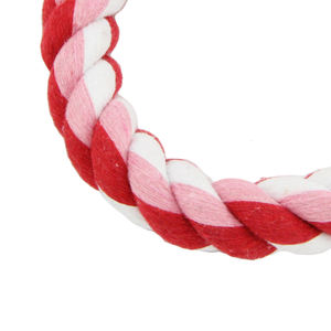 Toptan özel etiket pamuk kırmızı renk eğitim halatı ev hayvanı ürünü oyuncak köpek çiğnemek oyuncak - Product Image 3