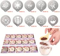 Variété Designs Café Art Modèle Moule Outil pour Gâteau Café DIY Décoration 304 Acier Inoxydable Café Pochoirs