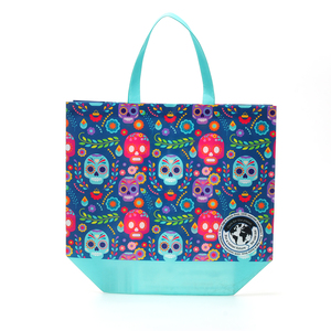 Bolsa de Compras Reutilizable de Tamaño Mediano, Fabricada con Tela No Tejida Laminada en PP Azul con Diseño Personalizado de Lujo, al por Mayor - Product Image 2