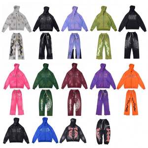 เสื้อฮู้ดซิปคุณภาพสูง 100% ผ้าฝ้าย หนานุ่ม สไตล์สตรีทแวร์ Lost Intricacy สำหรับผู้ชาย - Product Image 1